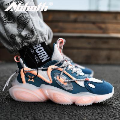 China Fashion Trend Abhoth Fashion Sneakers Thoughtful Height Increasing Wear-resistant Basketball Outdoor Men's Non-slip Training Shoes for sale