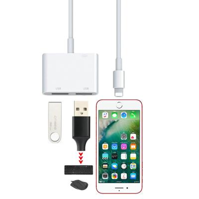 China Mobile Phone OTG Adapter Cable With Female Port USB Charging And USB Digital Camera Female Port Adapter for sale