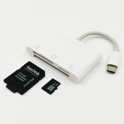 China Data Transfer USB C to SD Card Camera Reader Adapter for Type C Port Devices SD/TF/CF Support for sale