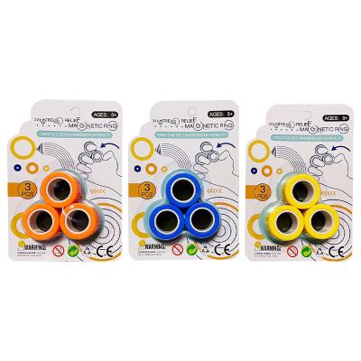 China Modern wholesale magnetic rings wiggle toys, magsafe magnet ring, colorful wiggle person light spinner toy for sale