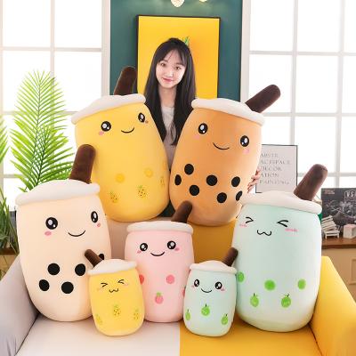 China Kids Toy Gift IN THE RUNNING Wholesale 24cm 35cm 50cm 70cm Cute Pearl Stuffed Cup Plush Kawaii Shape Toy Bubble Cartoon Milk Tea Boba Plush Toy for sale