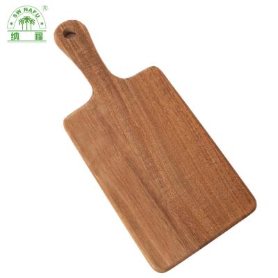 China Supplier Viable Thick Wooden Cutting Plate Factory Chopper With Handle for sale