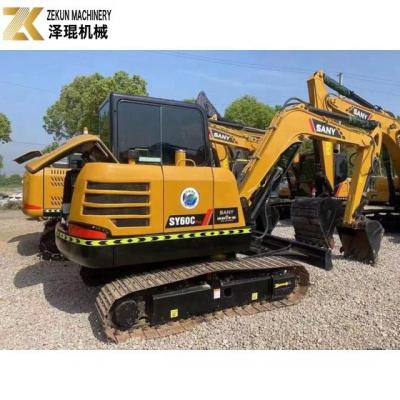 China 6T Used Sany SY60C Excavator with Hydraulic Cylinder Original Mini Excavator for sale