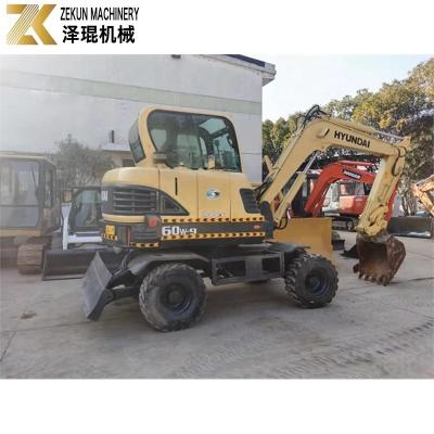 Cina 6 tonnellate Used Hyundai 60 ruote escavatore R60W R60W-9 con motore YANMAR in vendita