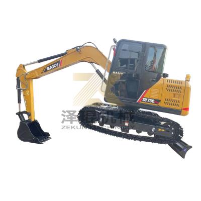 China Used Sany SY75C Mini Crawler Digger with Hydraulic Valve for sale