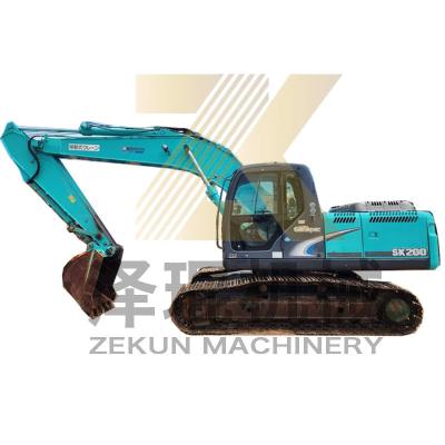 Chine HINO moteur utilisé Kobelco SK200-8 Excavatrice à rampe 20 tonnes Machines d'exploitation à haute concurrence à vendre