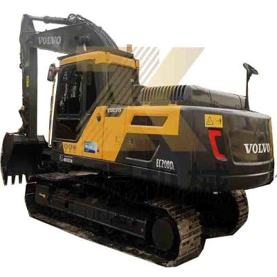 China Excavadora Volvo Ec200dl original usada de 20 toneladas em bom estado, com 3000 horas de trabalho e outro cilindro hidráulico à venda