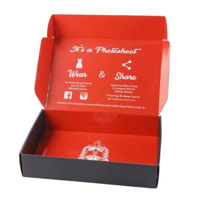 China Recyclable Corrugated Custom Colored Printed Shipping Box Small Cardboard Boxes Clothes Packaging Box for sale