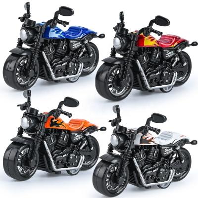 China Friction Toy Hot selling kids toys for simulation appearance return driving alloy motorcycle. for sale