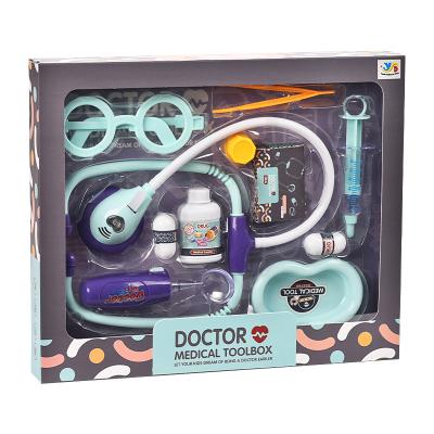 China Hot Selling Plastic Children Medical Device Storage Doctor Play Set With Light And Music Toys for sale