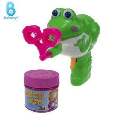 China Hot Selling Pop Russia Summer Outdoor Toy Cartoon Electric Bubble Gun Frog Bubble Machine Animal Toys for sale