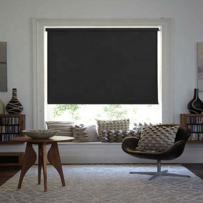 China Waterproof Fiberglass Cloth Black Blinds Manual Zebra Roller Blind Meeting Room Conference Room for sale