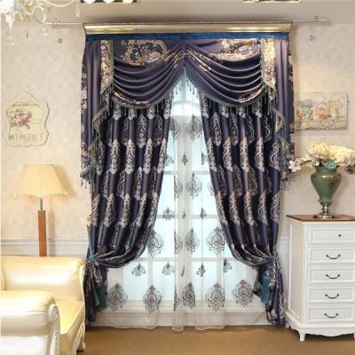 China Luxury European Blackout Style Curtain Designs Blackout Curtain Fabric For Living Room Window Curtain for sale