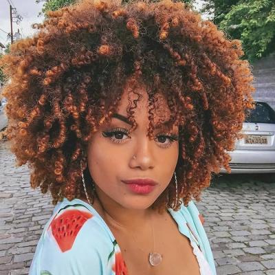 China Afro Kinky Curly Wig Synthetic Wig Picks Wholesale Afro Curly Short Synthetic Hair Wigs For Black Women Short Wigs Vendors for sale