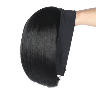 China Rose Network Straight Bob Wigs Headband Synthetic Hair Wigs For Black Women Curl Daily Hair Wig With Headband for sale