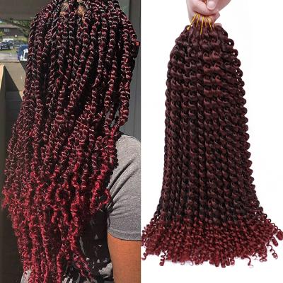 China Cheap Passion Twist Hair 18inch Water Wave Water Wave Passion Twist Hair Twists Synthetic Braiding Hair Passion Twist Crochet for sale