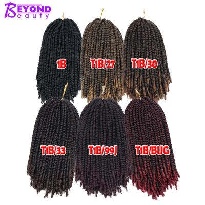 China High temperature synthetic fiber hair 8 inch jerry loop hair twist 50strands/pack private label twist spring crochet braid hair synthetic nubian afro hair extensions for sale