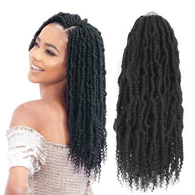 China High Temperature Synthetic Fiber Hair Bomb Twist Hair 18 Inch Ombre Color Bomb Twist Passion Spring Twist Hair Crochet Braids Hair For Women for sale