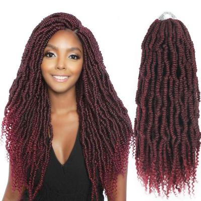 China heat resistant fiber passion bomb synthetic pre twisted twist crochet hair synthetic hair extension bpmb wholesale cheap twist for sale