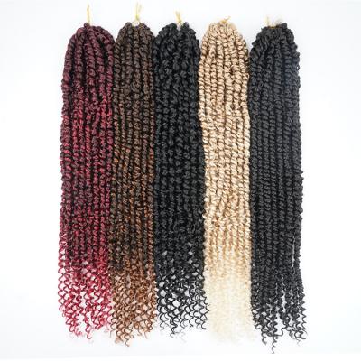 China Pre Twisted Crochet Hair Spring Twist Hair Ombre Black Blonde Pre Twisted Passion Twist Water Wave Hair Ombre Blonde Pre Looped Bohemian for sale