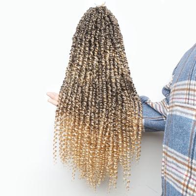 China Bohemian Curly Synthetic Braiding Hair Pre-tied Pre-twisted Water Wave Passion Twist Crochet Hair Passion Twist Hair Long for sale