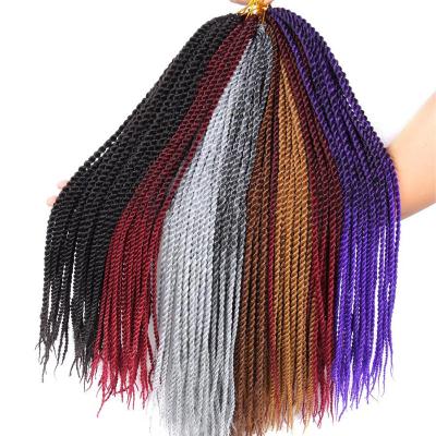 China Synthetic Senegalese Crochet Hair Ombre Twist Ombre Color Senegalese Braiding Twist Braids Hair Extensions High Temperature for sale