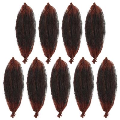 China Wholesale Afro Spring Twist Hair Ombre Crochet Soft Afro Curly Twist Pre-Fluffed Poppin Twist Spring Afro Twist Braid for sale