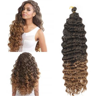 China Gray Blonde Synthetic Hair Extensions For Blondes Russian Braiding Hair Women Deep Twist Deep Wave Crochet Braiding Hair Braids for sale