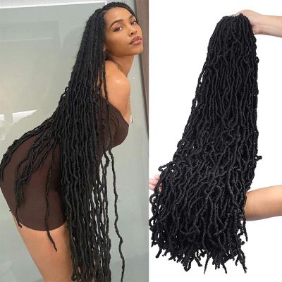 China Crochet Locs Wholesale Soft Synthetic Afro 36 Inch Faux Locs Crochet Hair Distressed Crochet NU Faux Locs for sale