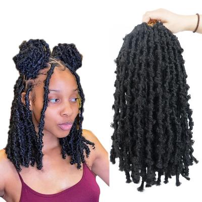 China Beyond Beauty Butterfly NU Distressed Butterfly Faux Locs 14 inch Knotless Pre-twisted NU Faux Locs Crochet Hair Pre-looped Crochet Braids for sale