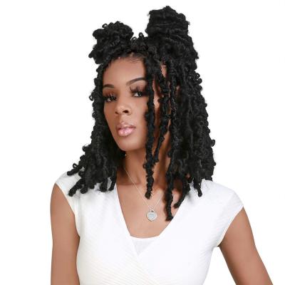 China Beyond Beauty Distressed Faux Locs Butterfly Locs Goddess Long Distressed Butterfly Locs Braids For Hair African Faux locs Soft Dread Locks New for sale