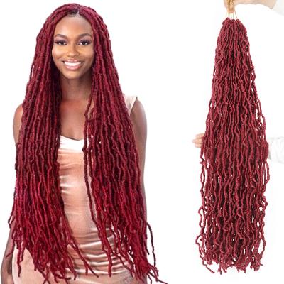 China Crochet Locs Wholesale 36 Inches NUDE Faux Locs Crochet Synthetic Hair Soft Faux Locs For Black Women for sale