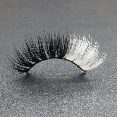 China New Design Natural Soft Custom Eyelashes Reusable Natural Fluffy Eyelash Color Chemical Fiber Handmade Eyelashes for sale