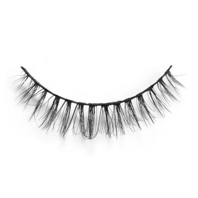 China Good Beautiful Selling Reusable Fluffy Curly Eyelash Natural Lash Chemical Fiber Eyelashes Cheap Black for sale