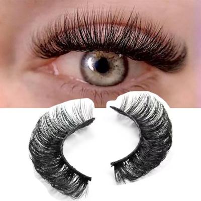 China Best Selling Natural Hot Black Tapered Reusable Natural Eyelash 3d Chemical Fiber Lint Lashes for sale