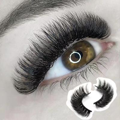 China Natural Cheap Fake Black Lash Chemical Fiber Eyelashes Tapered Fluffy Curly Reusable Wholesale for sale