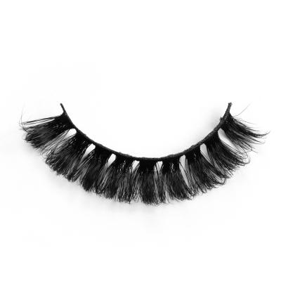 China Wholesale Natural Handmade Thick Curly Wick 3d Black Private Label Chemical Fiber False Eyelashes for sale