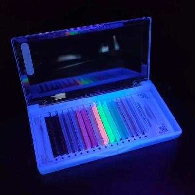 China Wholesale Natural Soft Eyelash Design Party Style False Eyelashes Crazy Glow To Night Fluorescence 3D Natural Tapered Eyelashes for sale