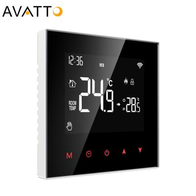 China Modern Avatto Tuya Smart Thermostat Temperature Controller Zigbee Underfloor Heat Thermostat Water Heating Thermostat for sale