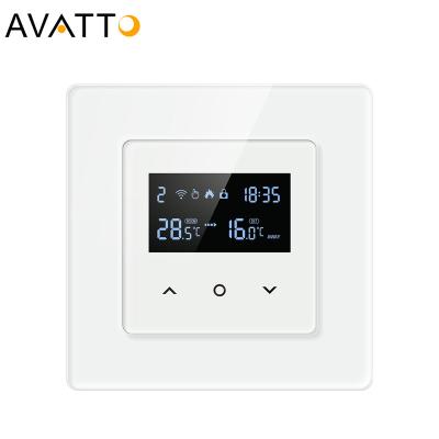 China Fussbodenheiz Modern Smart Boiler Temperature Gas Thermostat Avatto Tuya Wifi Remote Controller For Google Home Alexa Wlan Thermostat for sale