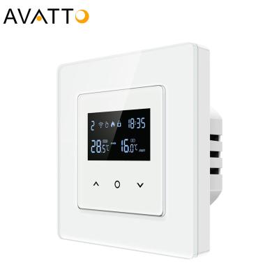 China Modern Tuya Smart Thermostat Wifi Temperature Controller Remote Controller For Google Home Wlan Thermostat Fussbodenheiz for sale