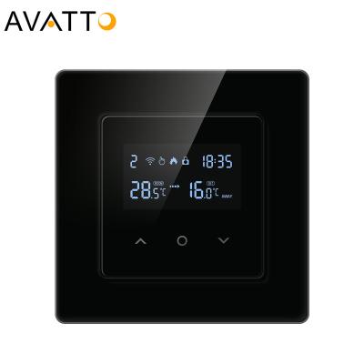 China Tuya Wifi Room Floor Radiator Thermostat Digital LCD Display Thermostat Fussbodenheiz Avatto Wlan Modern Smart Thermostat for sale