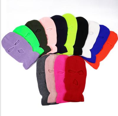 China Wholesale JOINT 3-Hole Knitted Cover Ski Mask,Winter Warm Full Face Balaclava Knit Full Face Mask For Outdoor Sports for sale