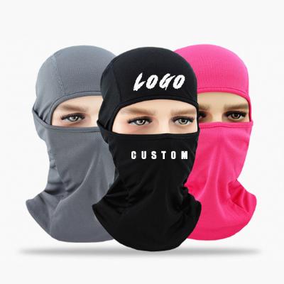 China breathable & Solid Color Waterproof Sublimation Printed Face Over Ski Logo Balaclava Hat 1 Hole Custom Hat for sale