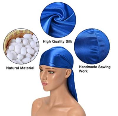 China Designer multifunctional custom high quality unisex silk durag wholesale satin durag luxury cowls and durags set for sale