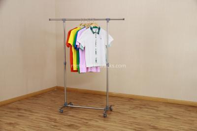 China ABS Plastic Metal Clothes Drying Rack with Wheels , Movable Single Pole for sale