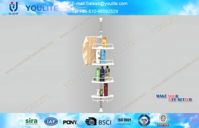 Китай Полка угла ванной комнаты крытого металла домочадца регулируемая с пластичными подносами продается