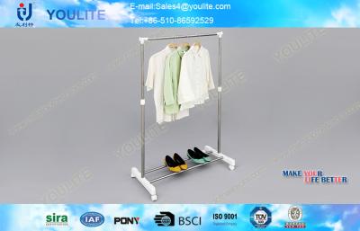 China Adjustable Stable Laundry Telescopic Clothes Rack Single Pole Metal Home Furniture for sale