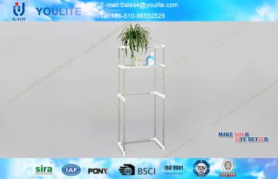 China Extended Metal Toilet Shelf , Standing 2 Tier Toilet Storage Shelf for sale