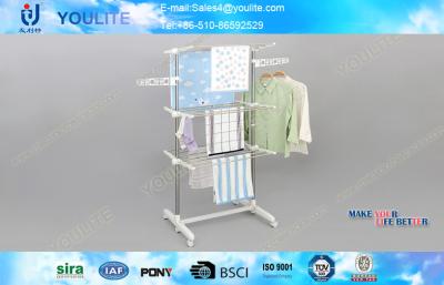 China 3 Tier Mobile Indoor Outdoor Clothes Drying Rack for Clothes / Towels for sale